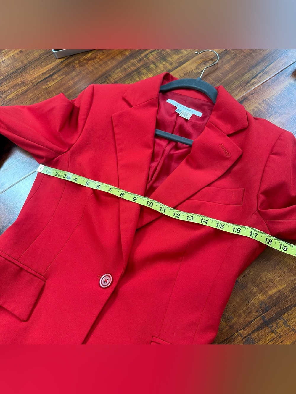 Zara Cherry Red Blazer View 4